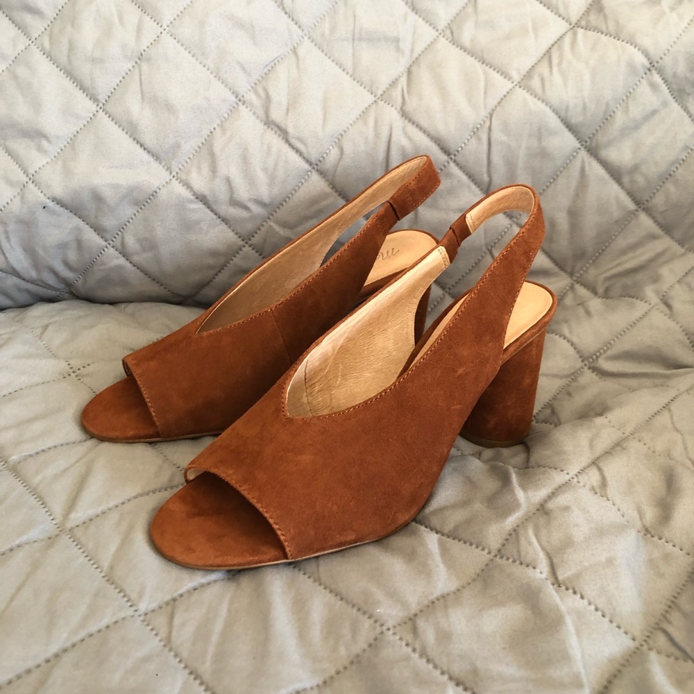 Madewell Alana Slingback Suede Heels size 39 - Picture 4 of 7